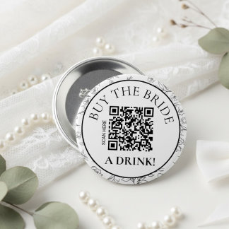 Botanisch Kauf der Braut einen Drink QR Junggesell Button