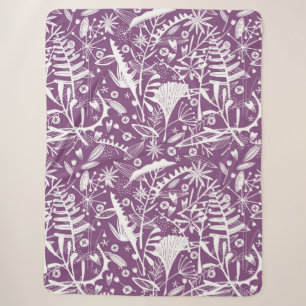 Botanisch Lila modern Sherpadecke