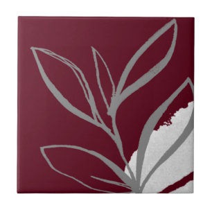 Botanisch-moderne Wasserfarbe Fliese
