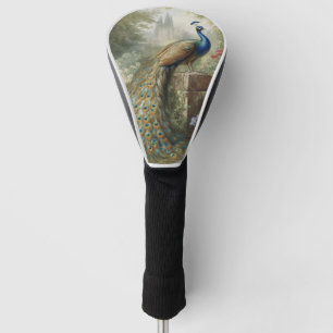 Botanisch: Pfau auf Treppen in einem englischen Ga Golf Headcover