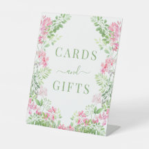 Botanisch rosa Blumenkarten und Geschenke für Hoch