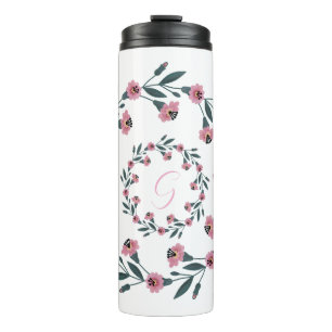 Botanisch-rosa Floral Thermosbecher