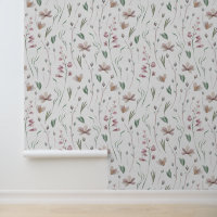 Botanisch-rosa Grüne Pastete mit Wasserfarbe