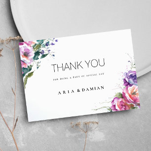 Botanisch rosa lila Korallenflora Vielen Dank Einladung