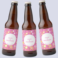 Botanisch rosa Wildblume Blumenmuster Hochzeit