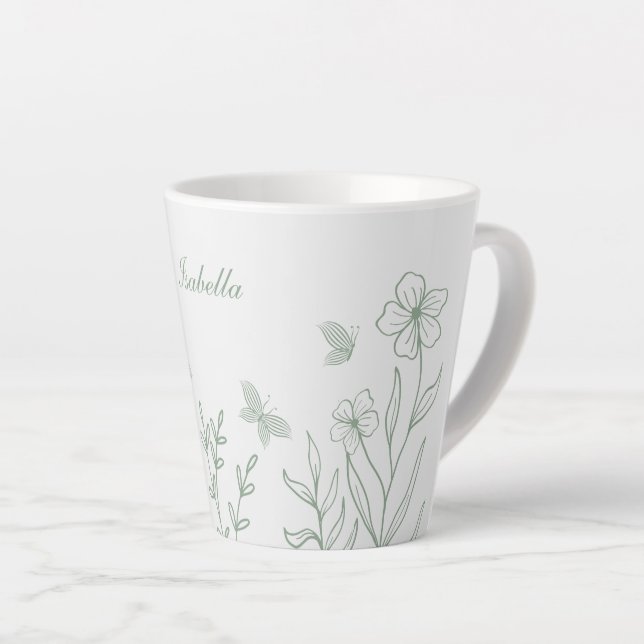 Botanisch schlichter Salbei Milchtasse (Rechte Ecke)