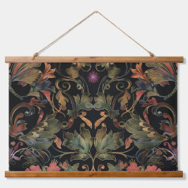 Botanisch Wandteppich Mit Holzrahmen