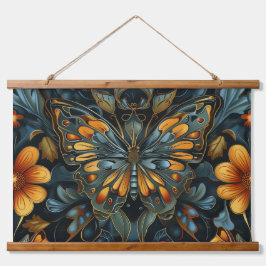 Botanisch Wandteppich Mit Holzrahmen