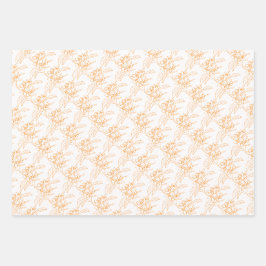 Botanisch zeichnend Vanillevendel Orangenblüte Geschenkpapier Set