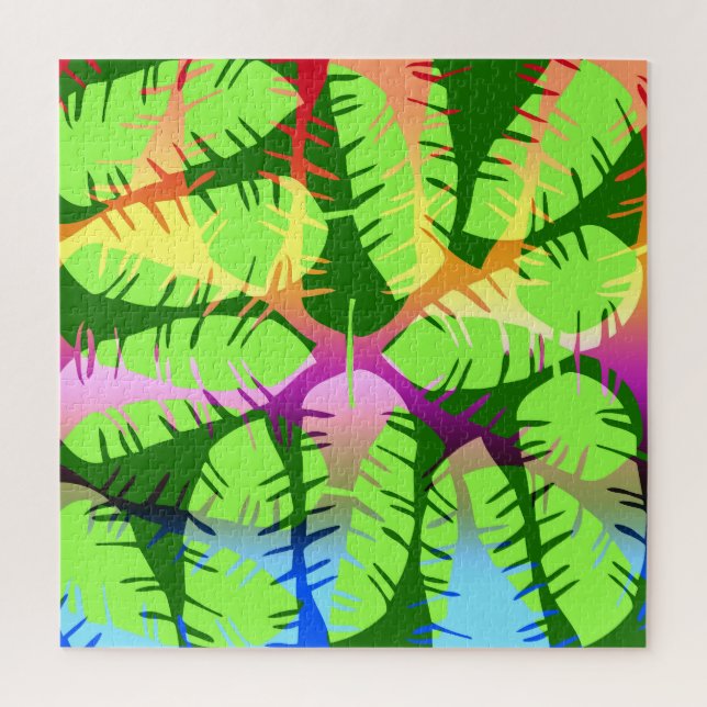 BOTANISCHE ABSTRAKTE BANANENBLÄTTER (Vertikal)