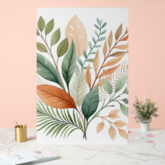 Botanische Abstrakte Mauer Kunst - Tropische Blätt Acrylschild