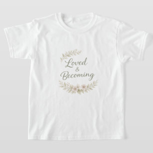Botanische Akzente Liebeszitate KI-Kunst T-Shirt