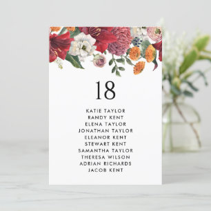 Botanische Amaryllis- und Chrysanthemen-Hochzeitst