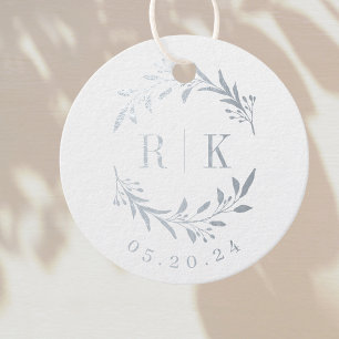 Botanische Anfangsbuchstaben Hochzeitsmonogramm Geschenkanhänger