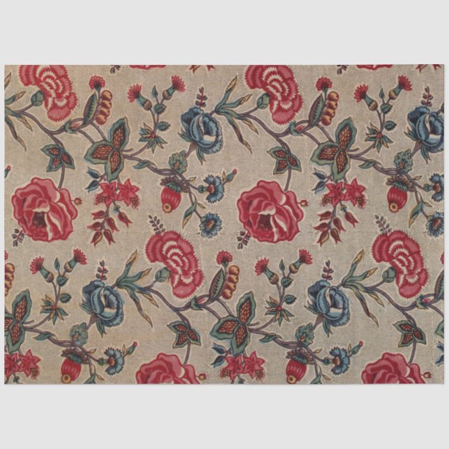 Botanische Antike Jugendstil-Flora Kunstferien Seidenpapier (Vorderseite)