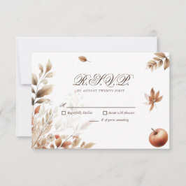 Botanische Antwort vom Herbst Ernte Hochzeit RSVP