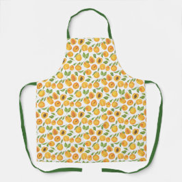 Botanische Aprikosen, Allround-Print Schürze