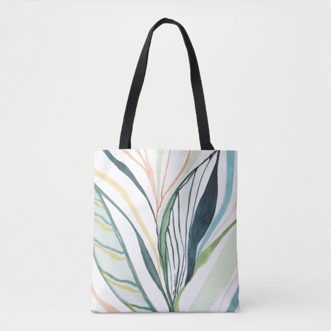 Botanische Aquarellbahn Abstraktes Kunstmuseum Tasche (Vorderseite)