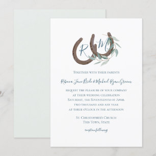 Botanische Aquarellfarbe Einladung