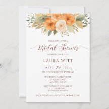 Botanische Aquarellfarben Blume Chic Brautparty