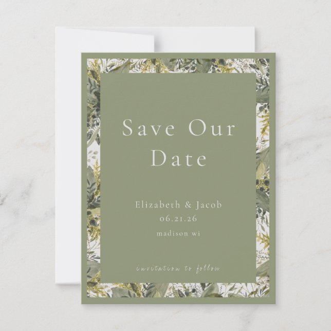 Botanische Aquarellwiesen Save the Date (Vorderseite)