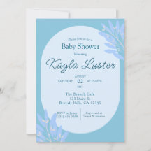 Botanische Babydusche Einladung