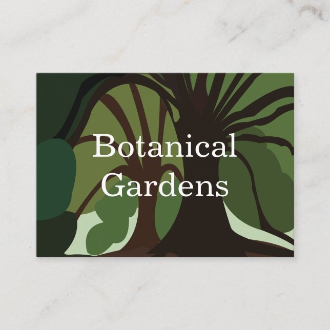 Botanische Bäume Visitenkarte (Vorderseite)