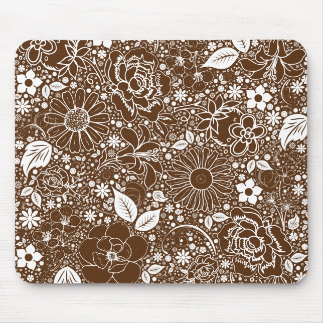 Botanische Beauties Brown Mouse Pad Mousepad (Vorne)