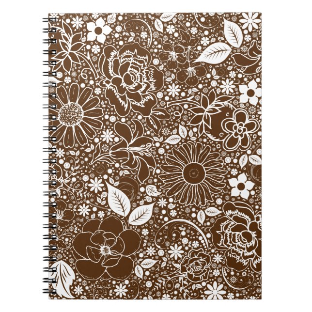 Botanische Beauties Brown Notizblock (Vorderseite)