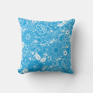 Botanische Beauties Light Blue THROW PILLOW Kissen