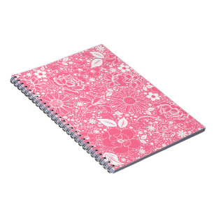 Botanische Beauties Light Pink SPIRAL NOTEBOOK Notizblock
