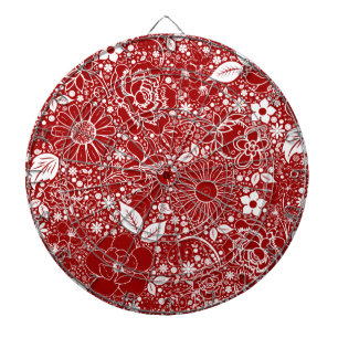 Botanische Beauties Red Dart Board Dartscheibe