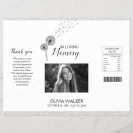 Botanische Beerdigungsbeutel, Obituary Chip Bag Flyer