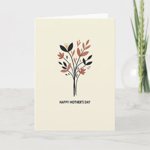 Botanische Beige-Musterkarte Karte