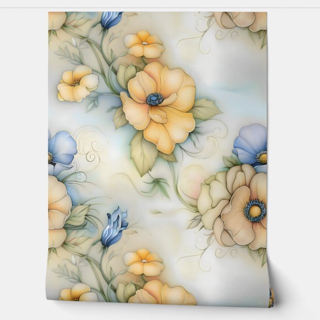 Botanische Beleuchtung Tapete (Abrollen)