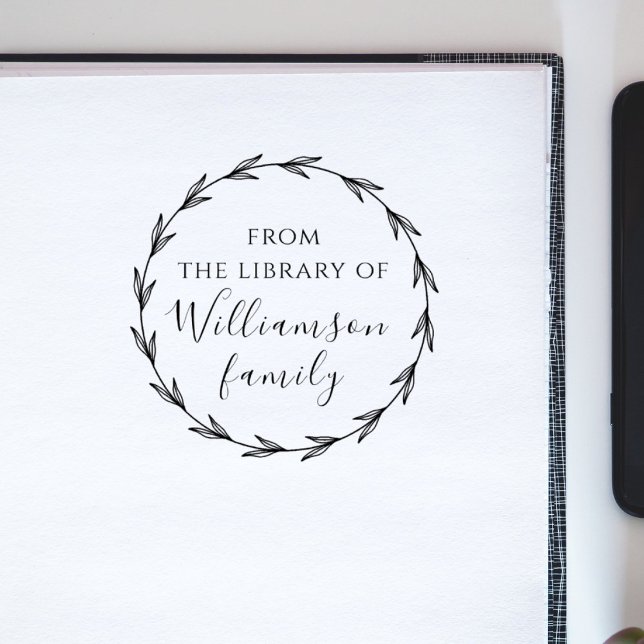 Botanische Bibliothek mit eleganten Botanischen Be Gummistempel (Von Creator hochgeladen)