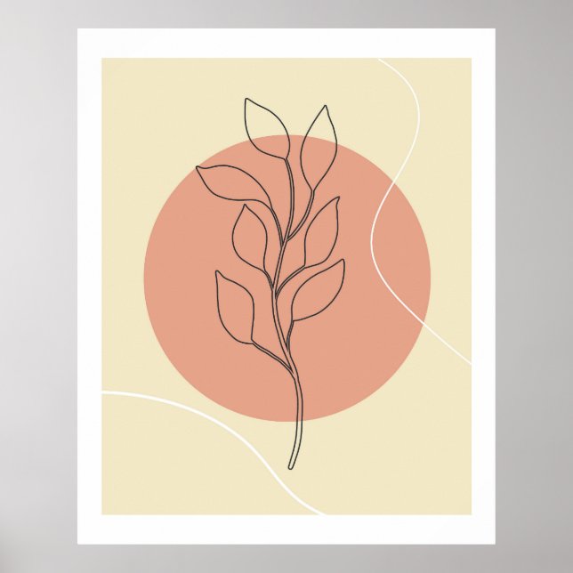Botanische Bio Formen Poster (Vorne)