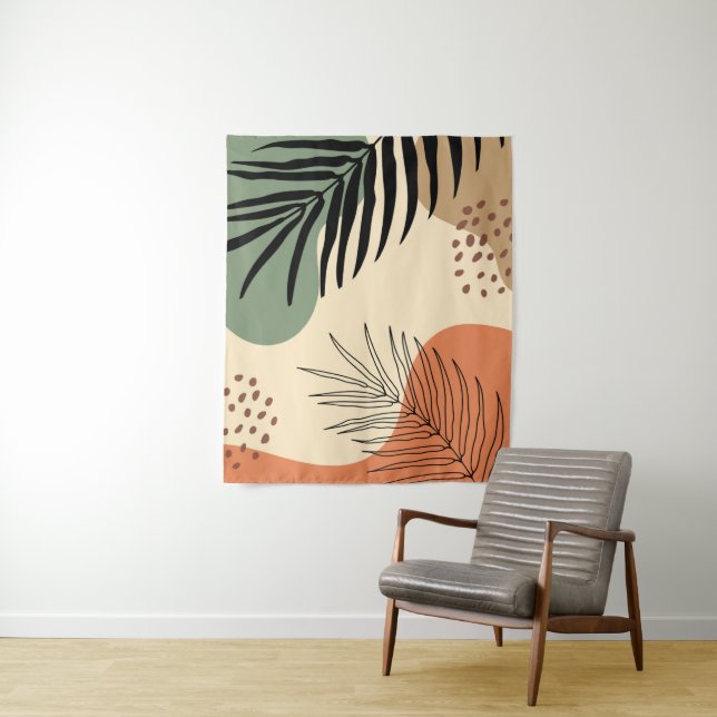 Botanische Bio Formen Wandteppich (Beispiel)