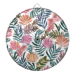Botanische Blätter Aquarell | Florales Farbige Bla Dartscheibe