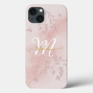 Botanische Blätter für Aquarellbilder Blattrosa Mo Case-Mate iPhone Hülle