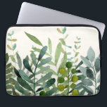 Botanische Blätter für den Garten Laptopschutzhülle<br><div class="desc">Wasserfarbene rustikale botanische Blätter Laptop-Hülle</div>