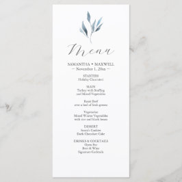 Botanische Blätter für Hochzeiten Menükarte