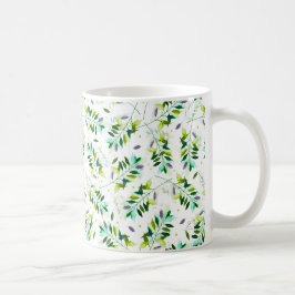 Botanische Blätter für Violett und grünes Wasser Kaffeetasse