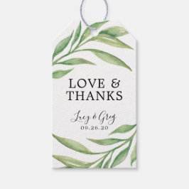 Botanische Blätter | Hochzeit Danke Geschenkanhänger