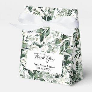 Botanische Blätter Hochzeit im Wasserfarbenbereich Geschenkschachtel
