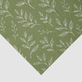Botanische Blätter Seidenpapier