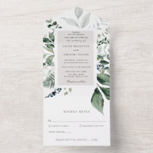 Botanische Blätter und Hochzeit im Grünen