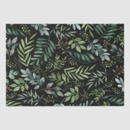 Botanische Blätter Wasserfarbe  Seidenpapier