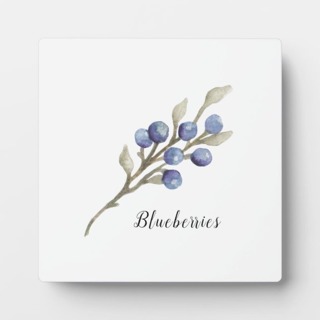 Botanische Blaubeeren Fotoplatte (Vorderseite)