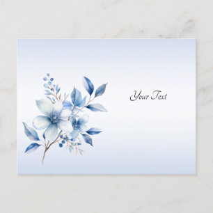 Botanische blaue Blumen Postkarte